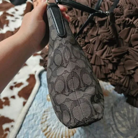 Coach File Bag Crossbody In Signature Monogram Jacquard Purse - Picture 3 of 10